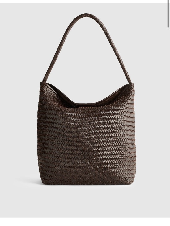 Madewell Handbags - Madewell The Signature Woven Bucket Bag in Coffee Bean